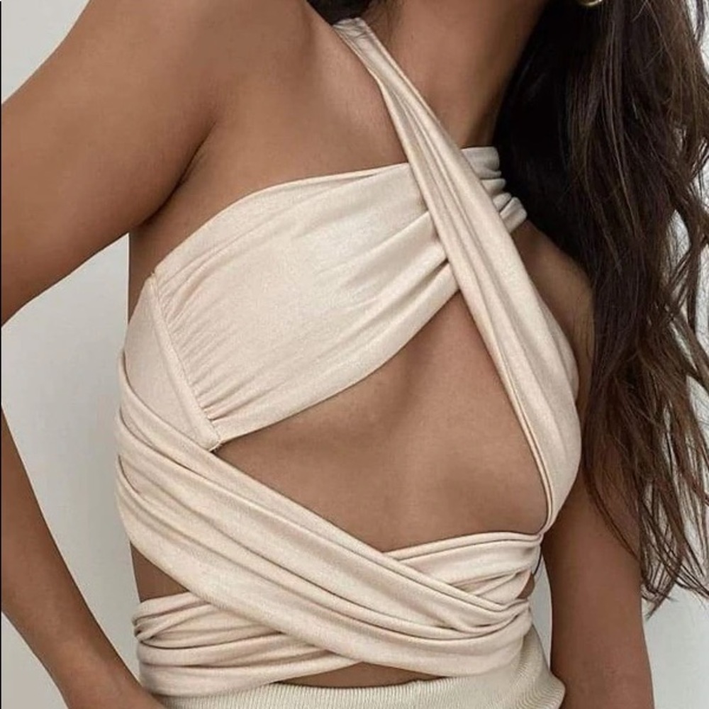 Rumours Cream Multiway Wrap Top